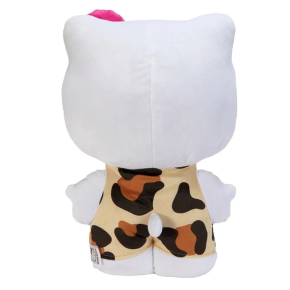 New Hello Kitty Jungle Leopard Print Dressed 18" Plush Pillow Toy By Sanrio - Picture 2 of 3